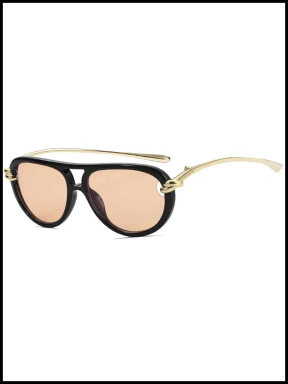 Retro Aviator Sunglasses | Women's Double Bridge UV400 Metal Frame